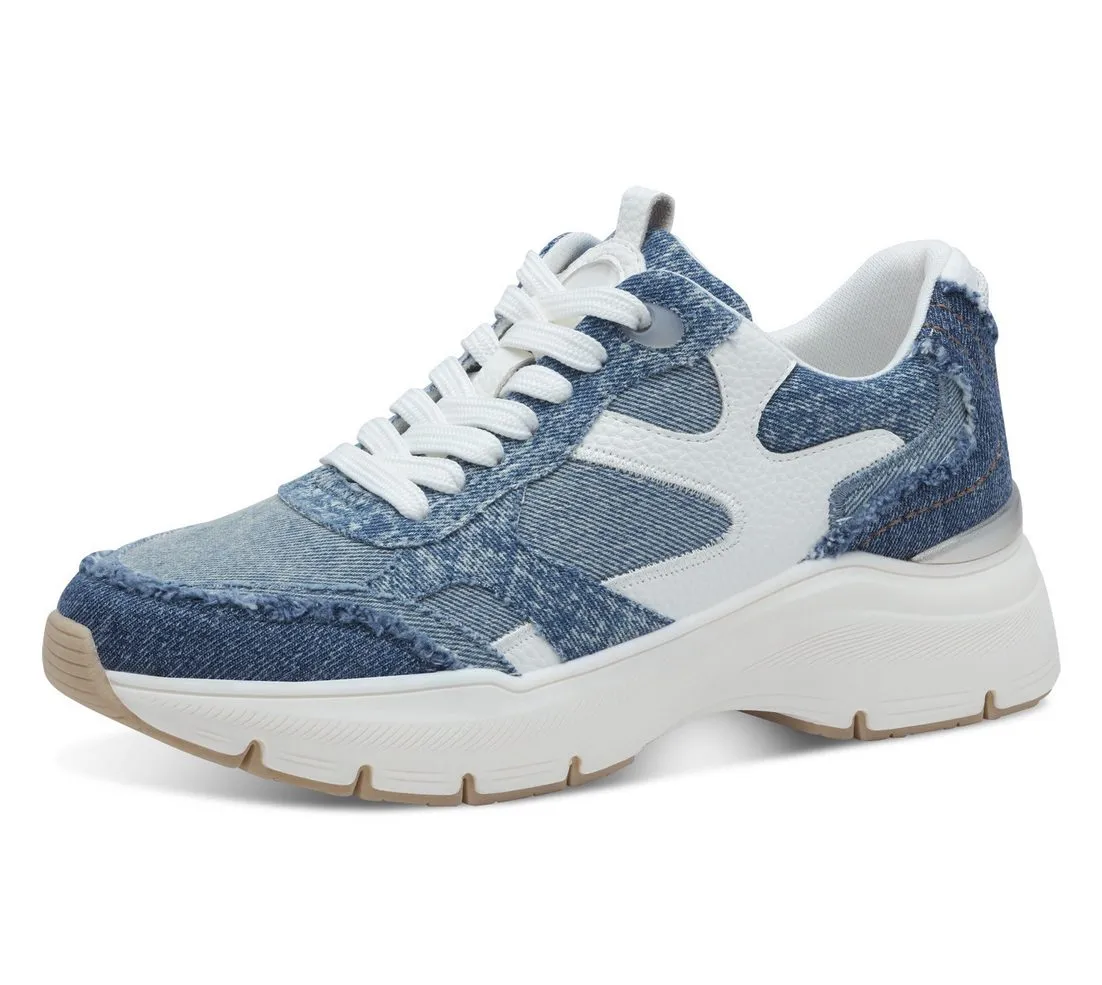 TAMARIS Keilsneaker, Plateaus, Freizeitschuh, Schnürschuh mit kontrastfarbenen Details