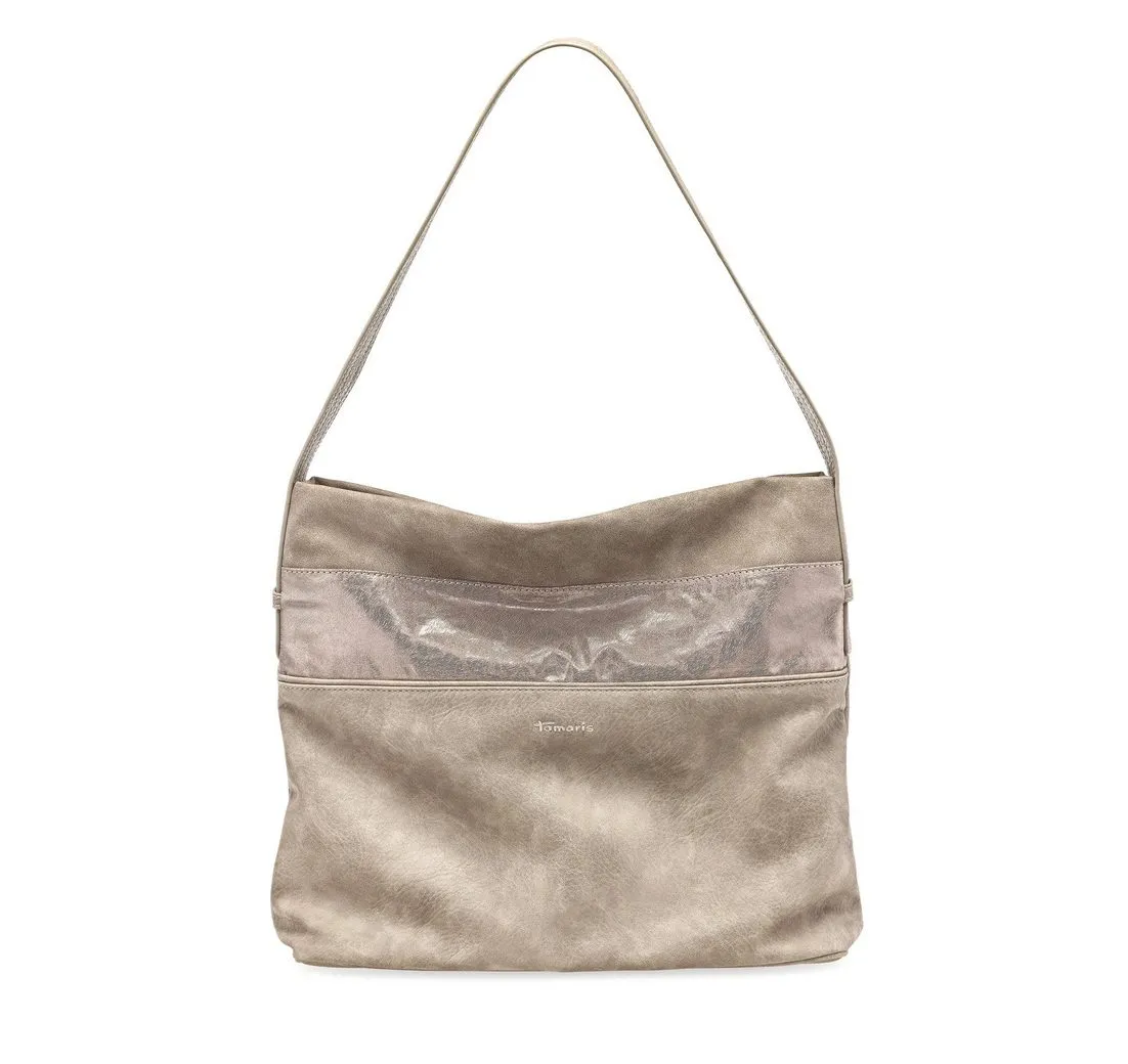 Tamaris Schultertasche Khema (Set), Damen Handtasche Hobo Bag Schultertasche pepper comb.