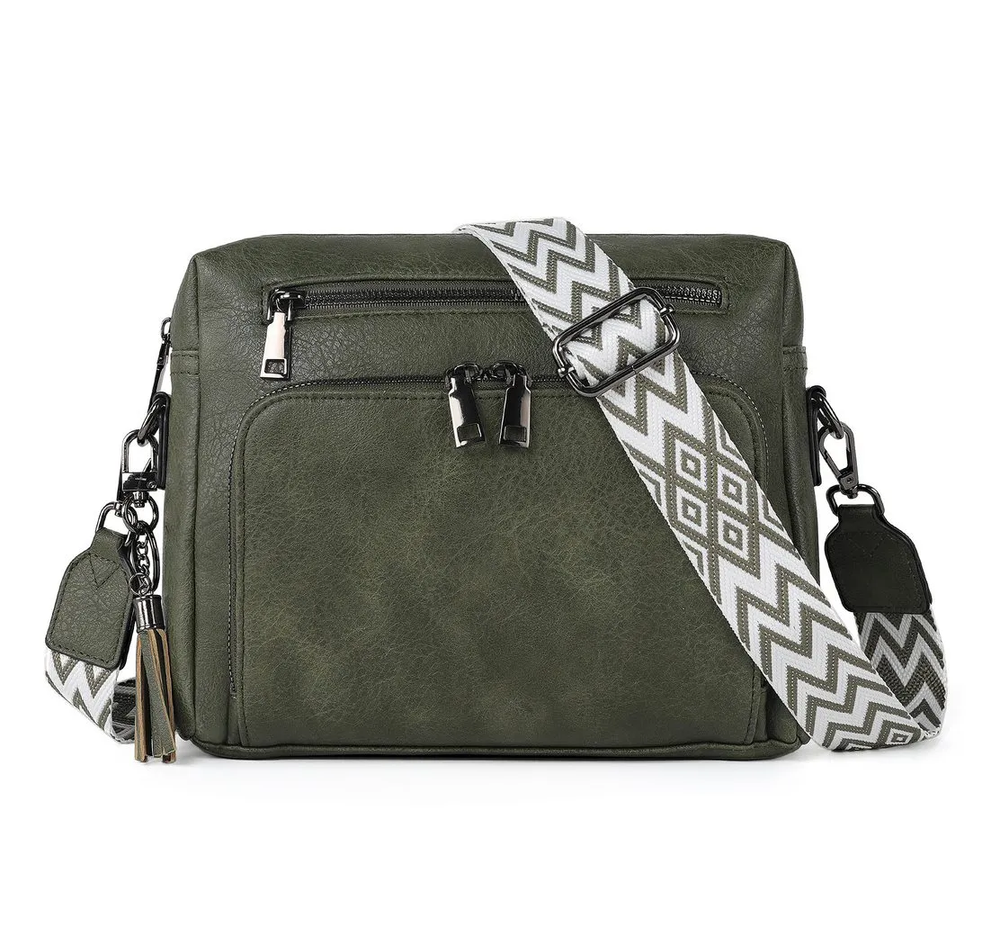 TAN.TOMI Schultertasche Damen Umhängetasche mit Verstellbar Abnehmbar Breiter Gurt, Leicht Damen Crossbody Bag Für Tägliches Arbeiten Verabredungen