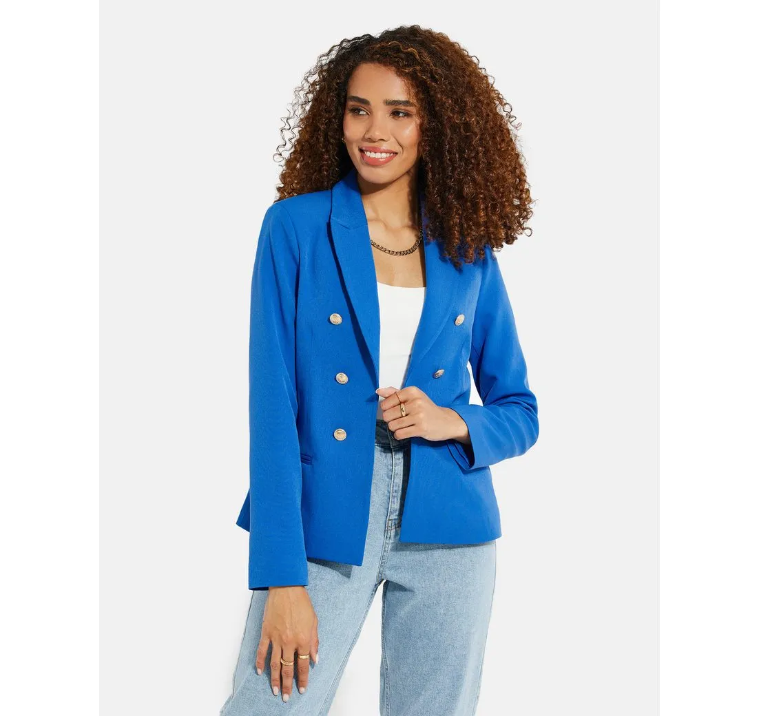 THREADBARE Jackenblazer THB Corporal Military Button Blazer (1-tlg) mit Reverskragen