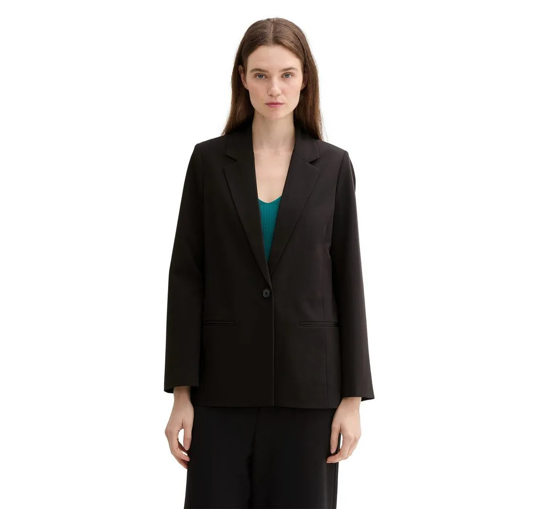 TOM TAILOR DENIM Kurzblazer (1-tlg) Plain/ohne Details