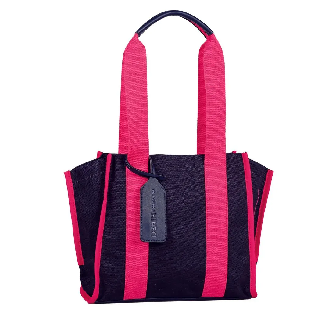 TOM TAILOR Denim Shopper Alani, aus lässigem Baumwoll Canvas in angesagter Trapezform flexibel tragbar