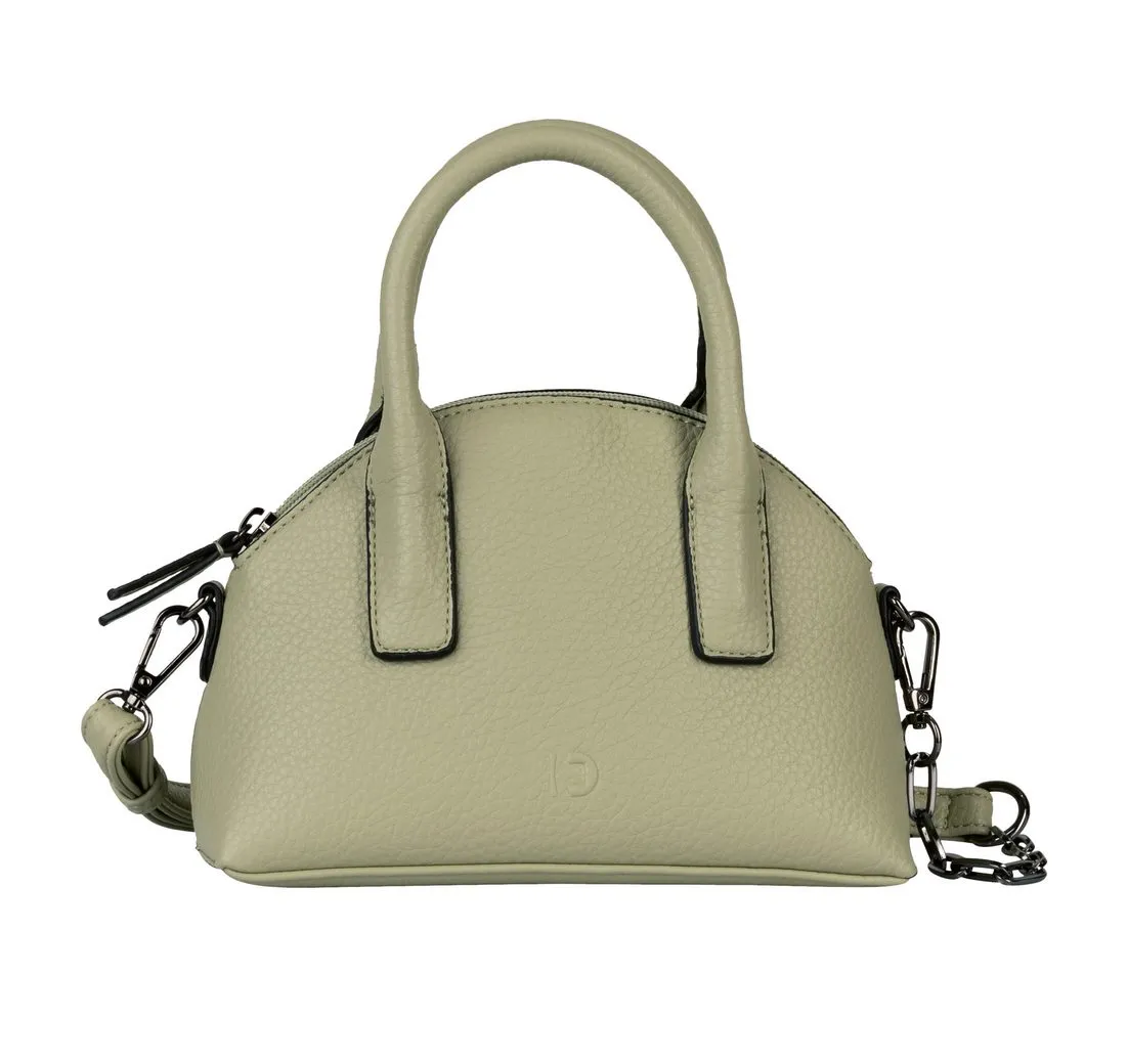 TOM TAILOR Denim Shopper Licia, aus genarbtem Lederimitat in moderner avantgardistischer Form