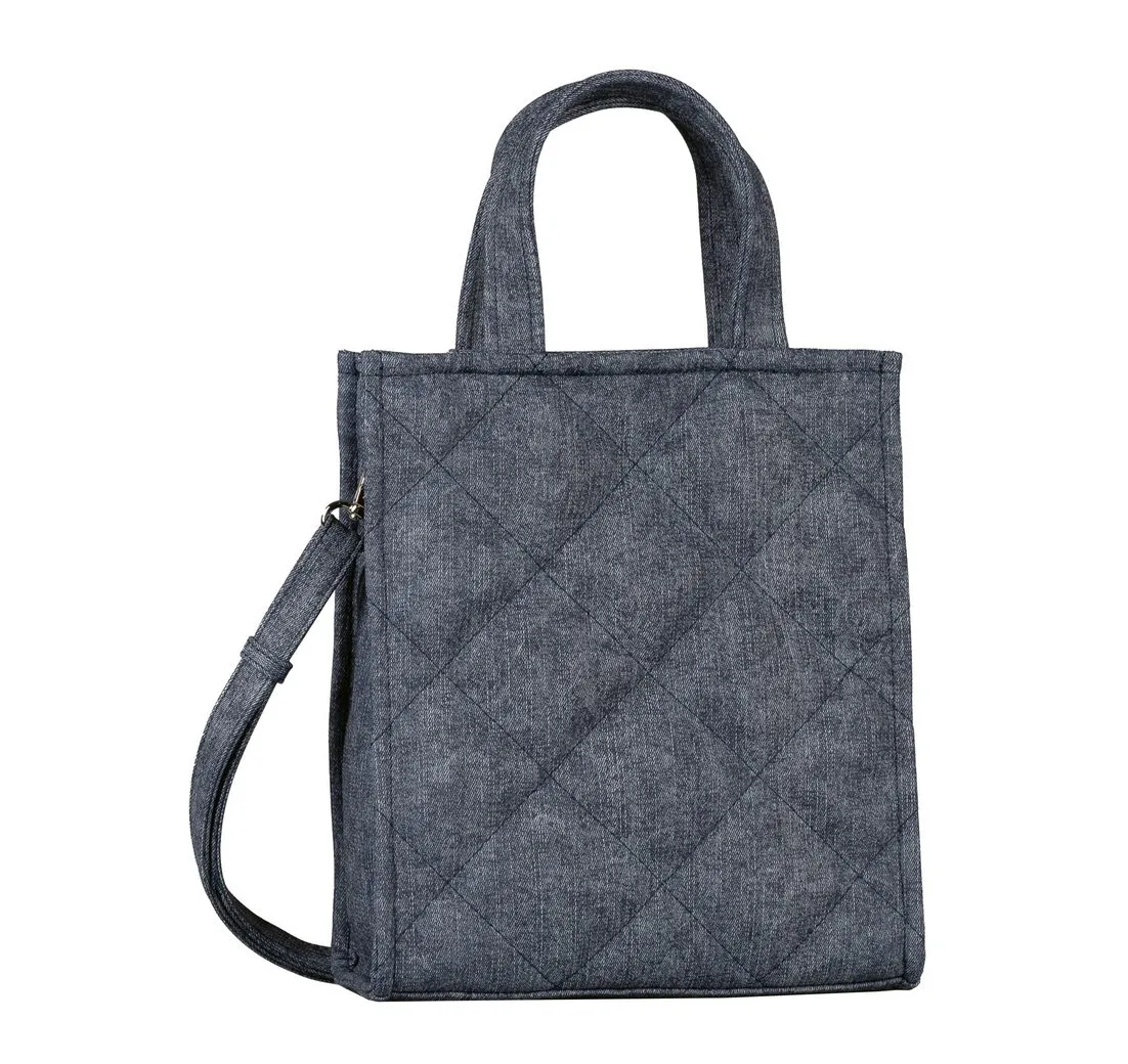 TOM TAILOR Denim Shopper Wanessa, aus Lederimitat in Denim Optik