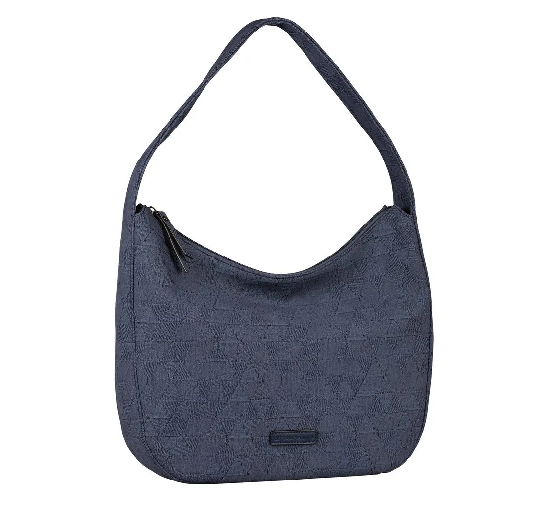 TOM TAILOR Hobo Carrie, aus realistisch wirkendem Denim Jacquard auf weichem Lederimitat