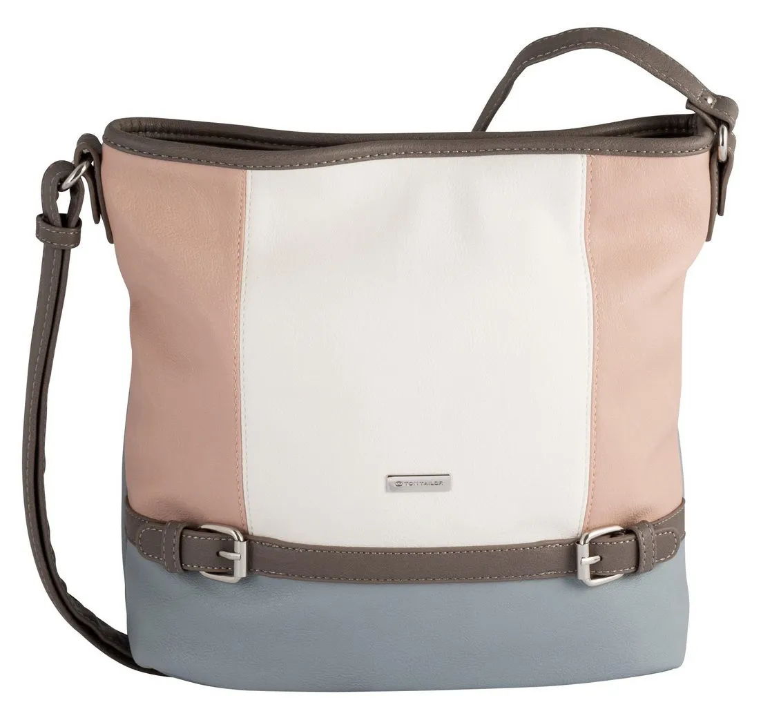 TOM TAILOR Hobo Juna, aus soft genarbtem ledrigen Material mit glänzenden Metall-Accessoires