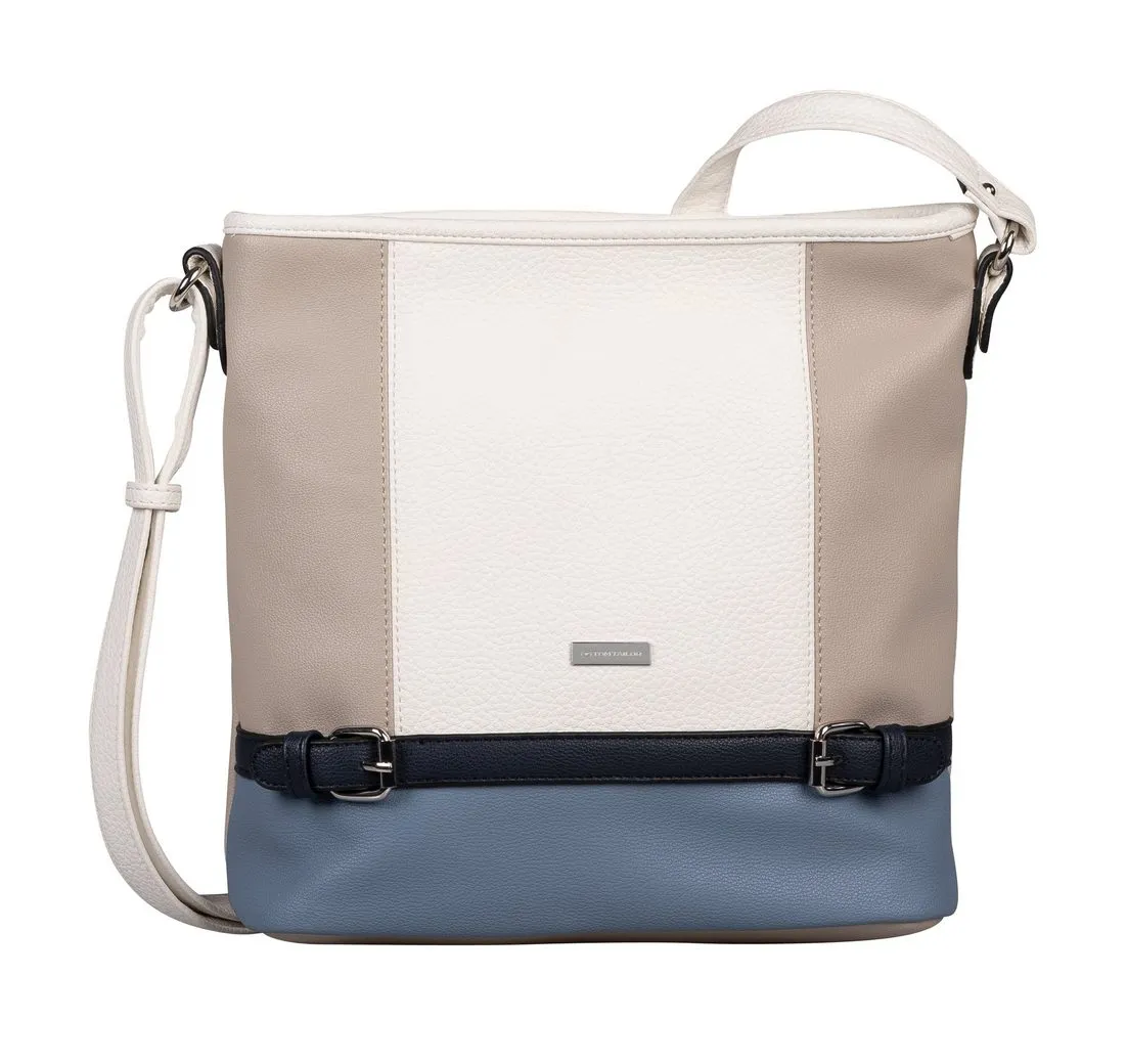 TOM TAILOR Hobo Juna, aus soft genarbtem ledrigen Material mit glänzenden Metall-Accessoires