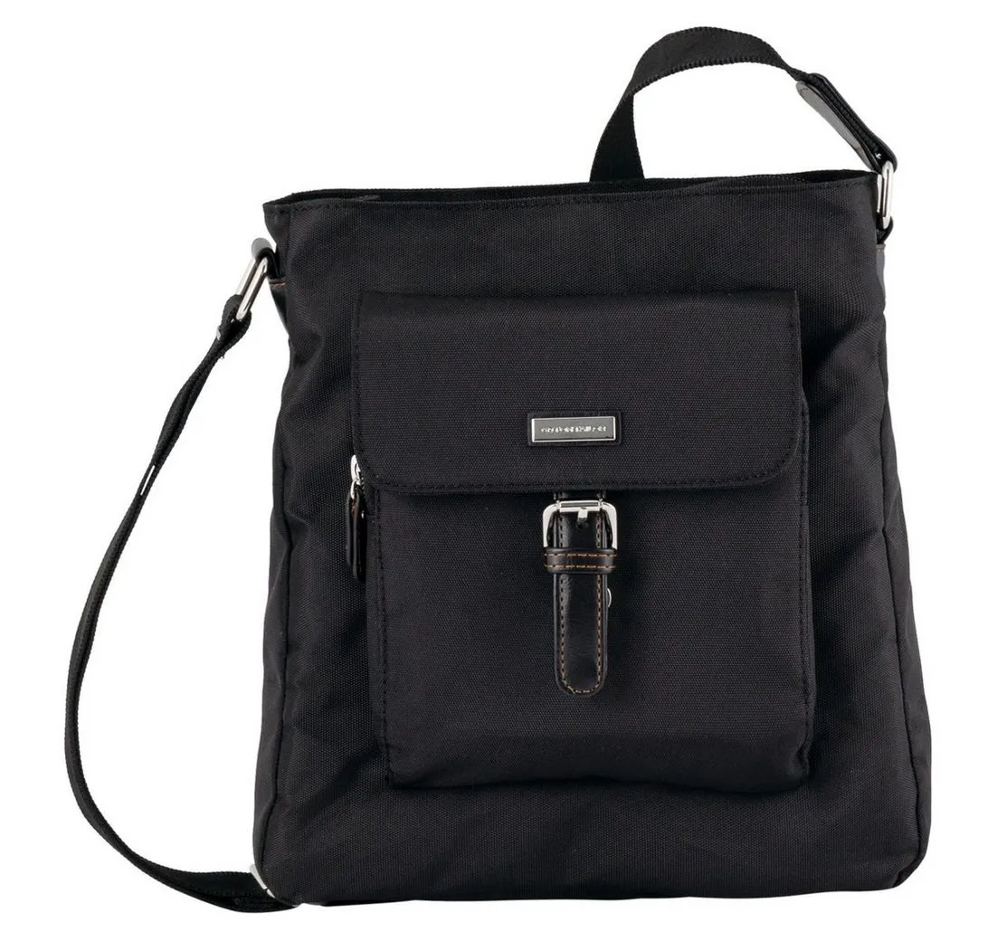 TOM TAILOR Hobo Rina, aus leichtgewichtigem Nylon und aufwändig gewebten Gurtband
