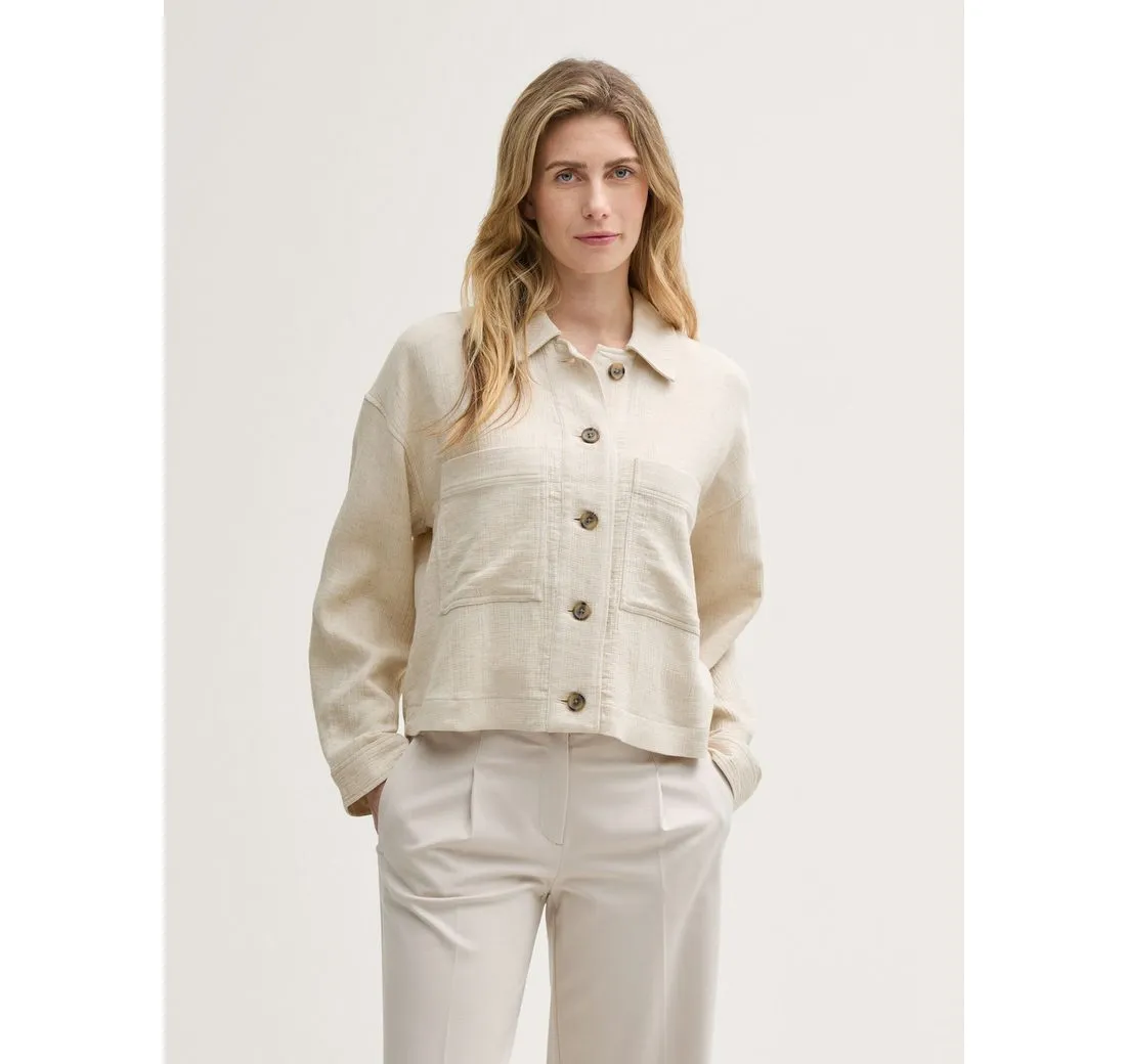 TOM TAILOR Jackenblazer Oversize Jacke mit Leinenanteil