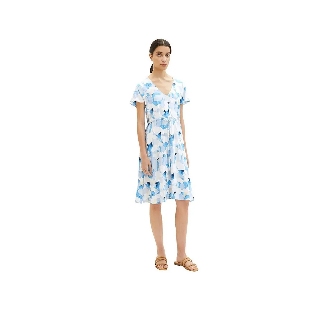 TOM TAILOR Jerseykleid Cocktailkleid für Damen in blau (1-tlg)