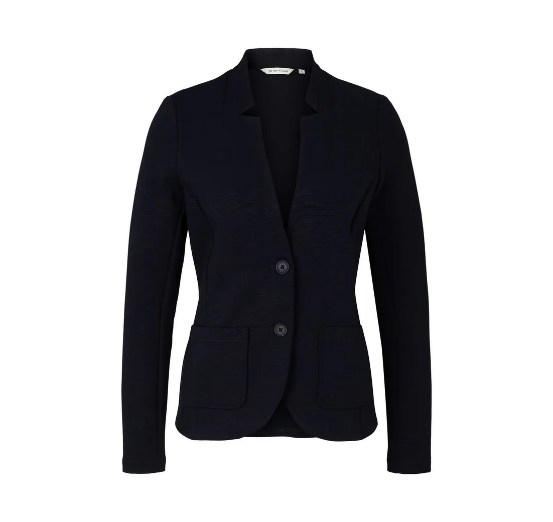 TOM TAILOR Kurzblazer Strukturierter Ottoman Blazer