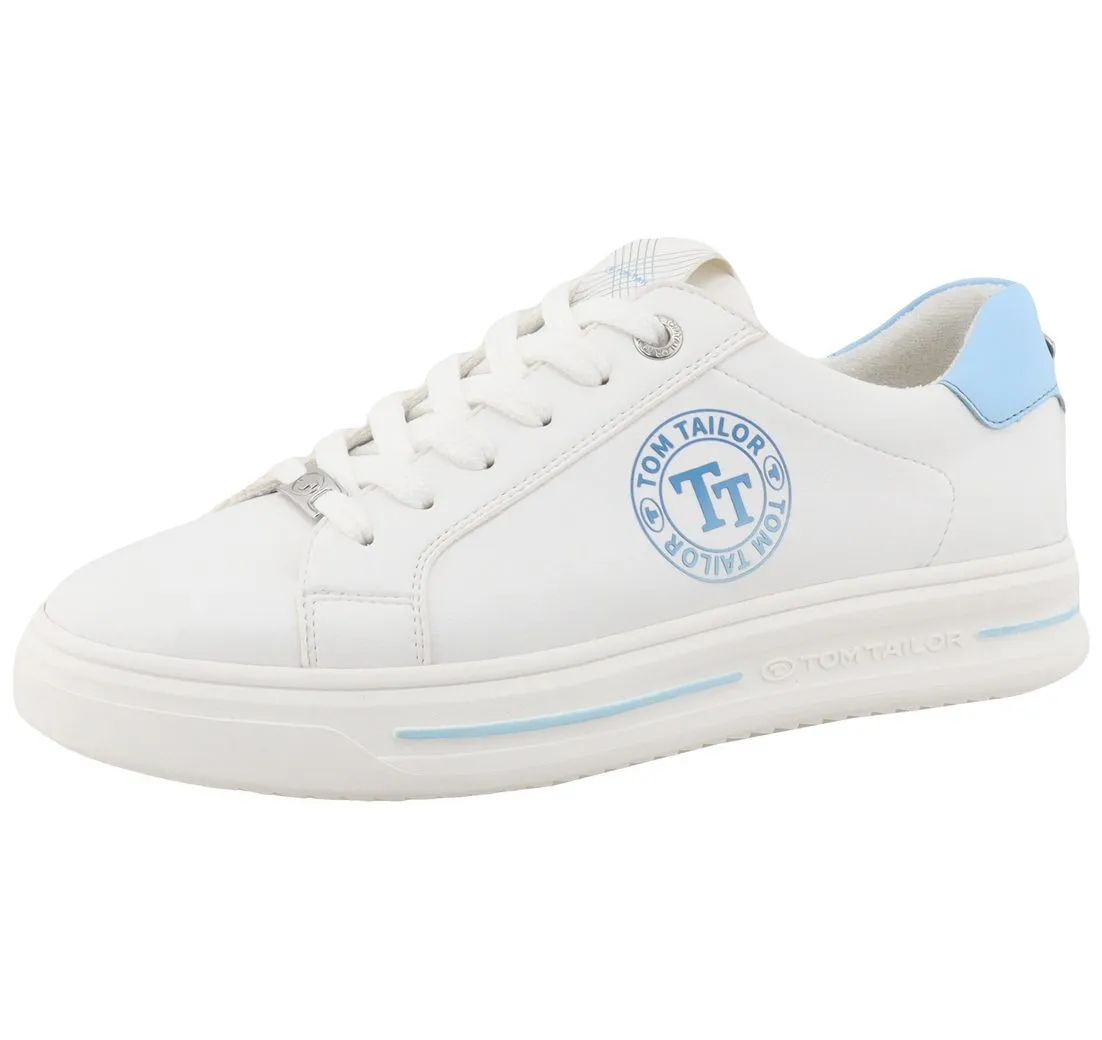 TOM TAILOR Plateausneaker, Halbschuh, Freizeitschuh, Schnürschuh, Kontrastbesatz an der Ferse