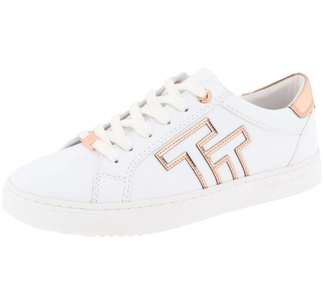 TOM TAILOR Plateausneaker Kontrastbesatz in Metallicoptik, Freizeitschuh, Halbschuh, Schnürschuh