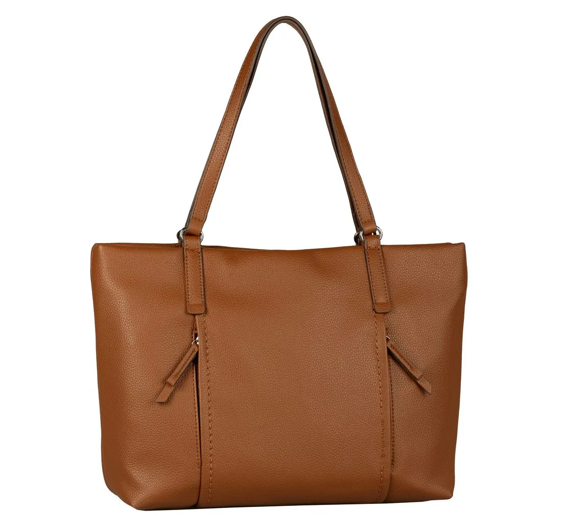 TOM TAILOR Shopper Beca, aus hochwertigem Kunstleder mit funktionalen Details