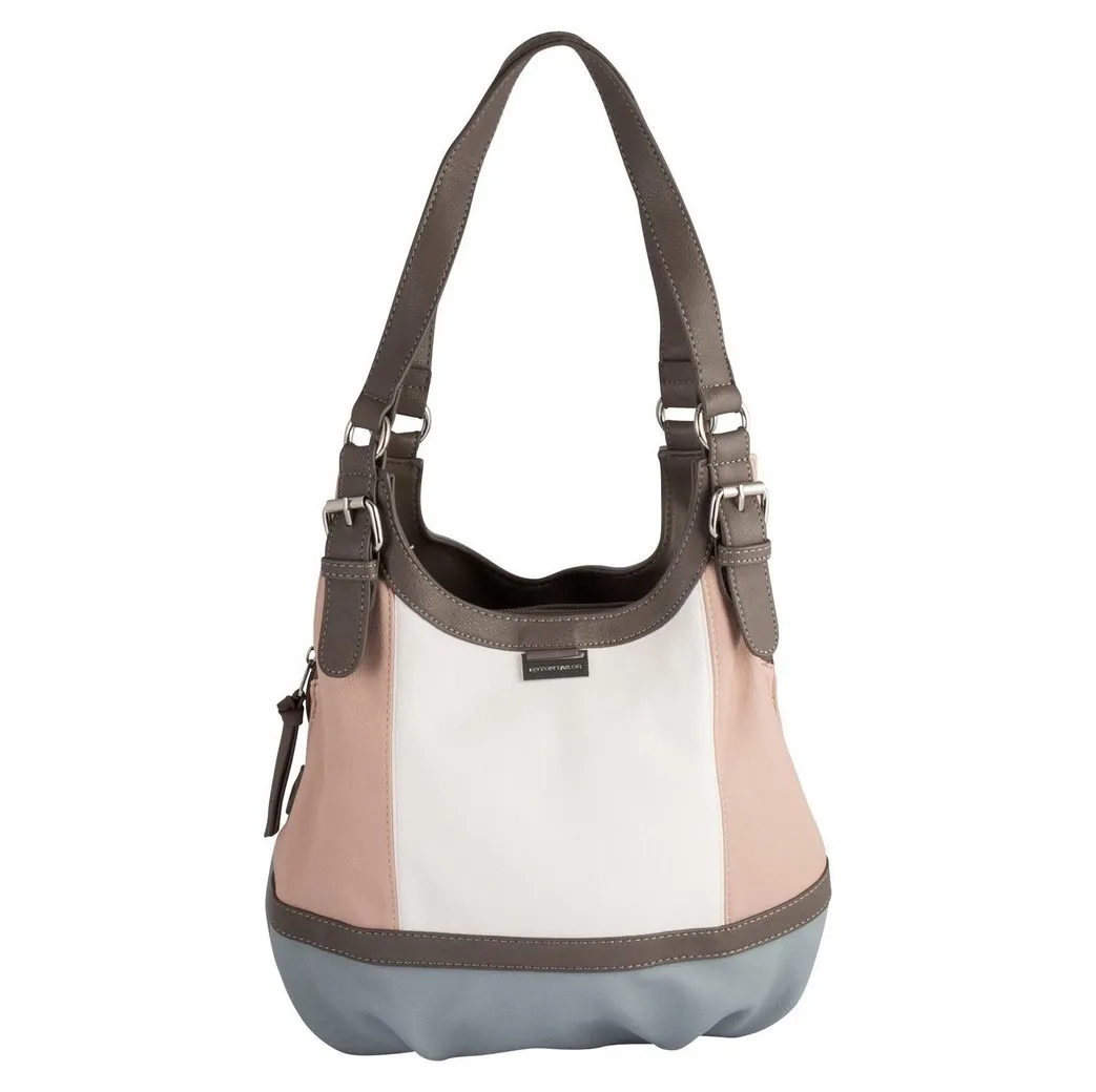 TOM TAILOR Shopper Juna, aus soft genarbtem ledrigen Material mit glänzenden Metall-Accessoires