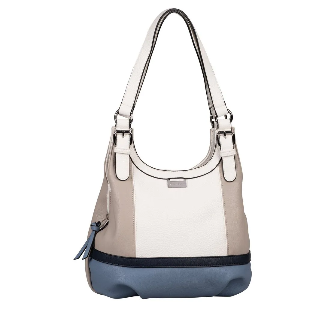 TOM TAILOR Shopper Juna, aus soft genarbtem ledrigen Material mit glänzenden Metall-Accessoires