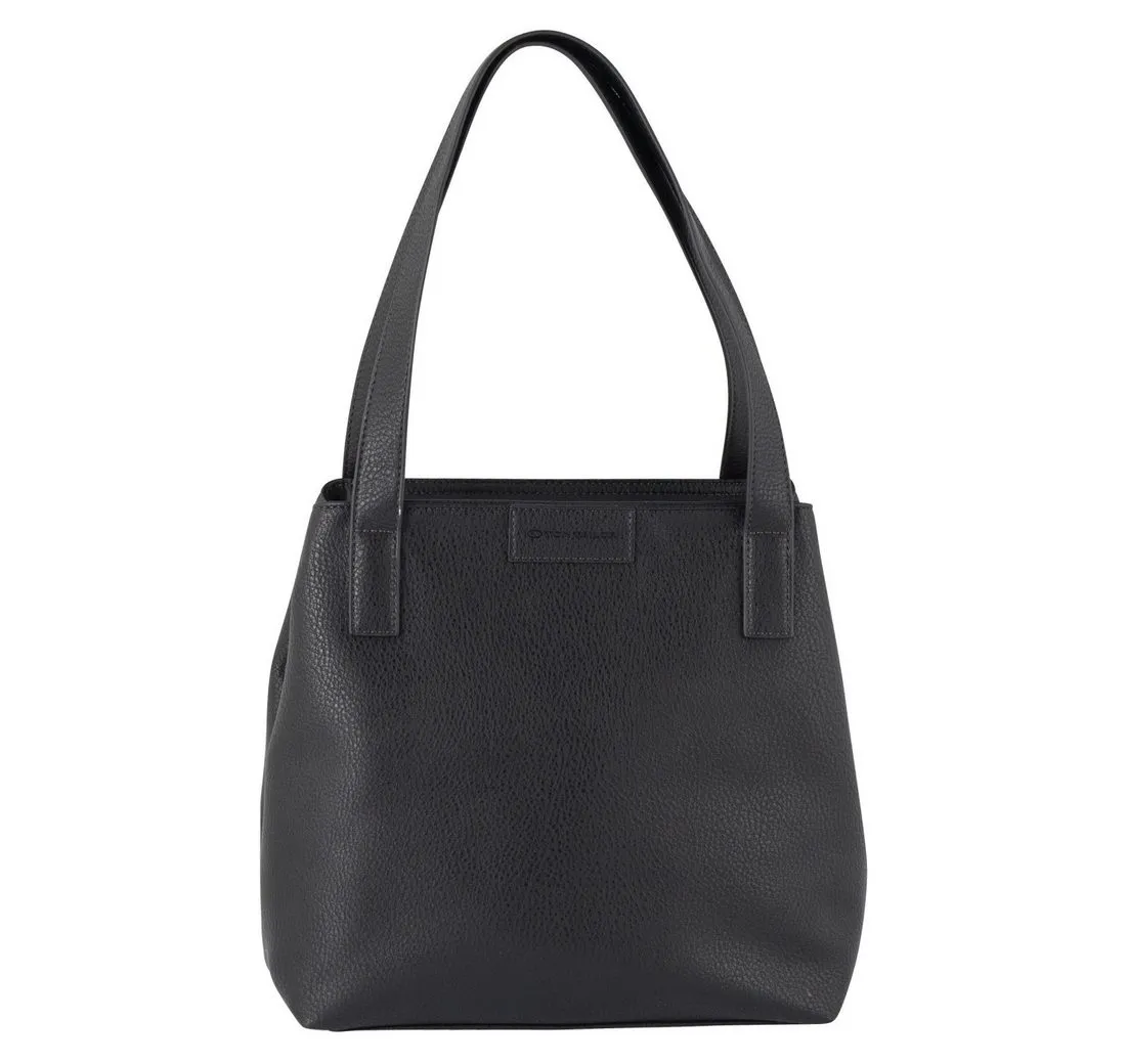 TOM TAILOR Shopper Miri zip, aus griffigem Lederimitat mit praktischen flachen Handgriffen