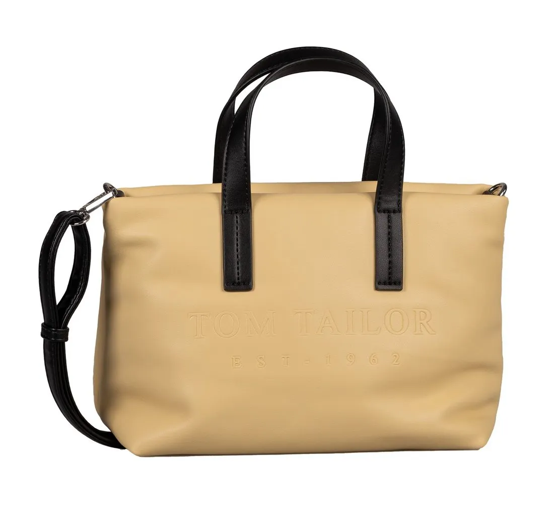 TOM TAILOR Shopper Thessa, aus glattem Kunstleder mit leichter Wattierung in geometrischen Styles