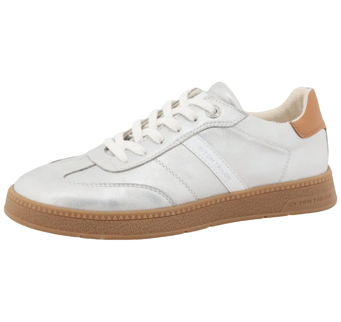 TOM TAILOR Sneaker, Schnürer, Freizeitschuh, Halbschuh mit Kontrastbesatz an der Ferse