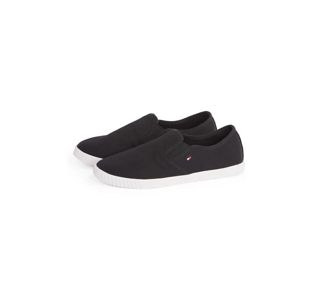 TOMMY HILFIGER CANVAS SLIP-ON SNEAKER Slip-On Sneaker, Freizeitschuh, Schlüpfschuh, Slipper, Halbschuh, Flaggen-Stickerei