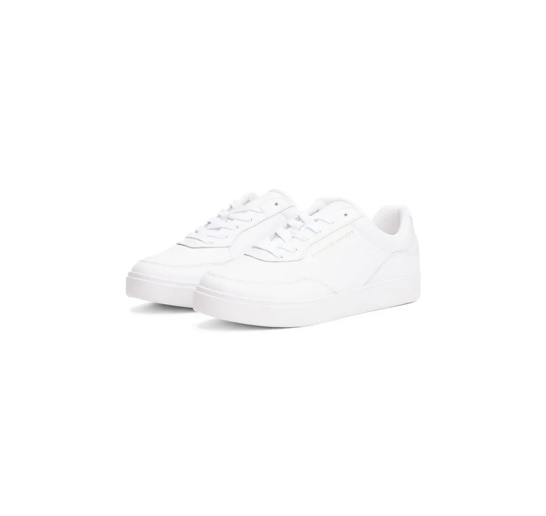 TOMMY HILFIGER CASUAL CUPSOLE SNEAKER Plateausneaker, Freizeitschuh, Halbschuh, Schnürer mit goldfarbenem Logoschriftzug