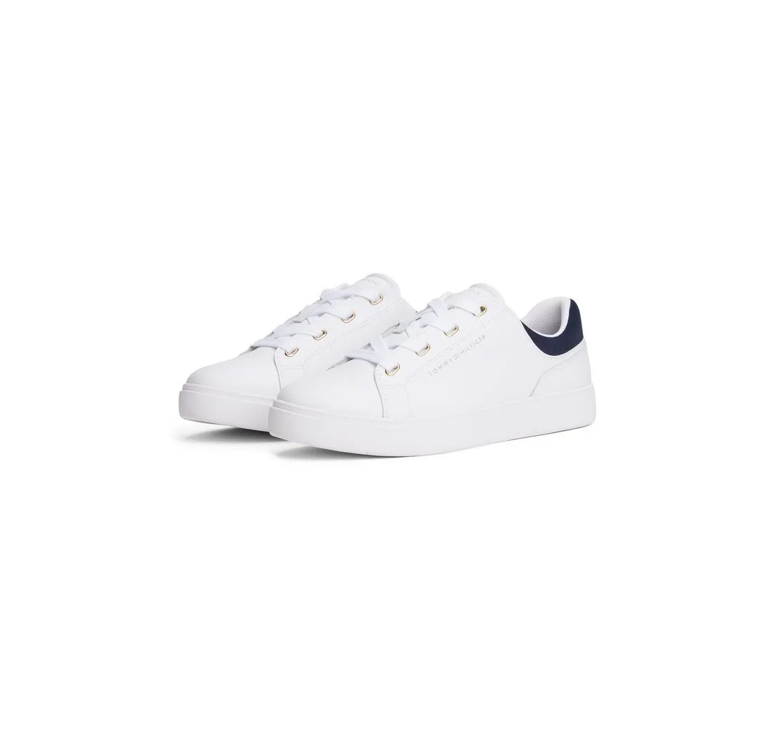 TOMMY HILFIGER CASUAL CUPSOLE SNEAKER Plateausneaker, Freizeitschuh, Halbschuh, Schnürschuh mit seilticher Logoprägung