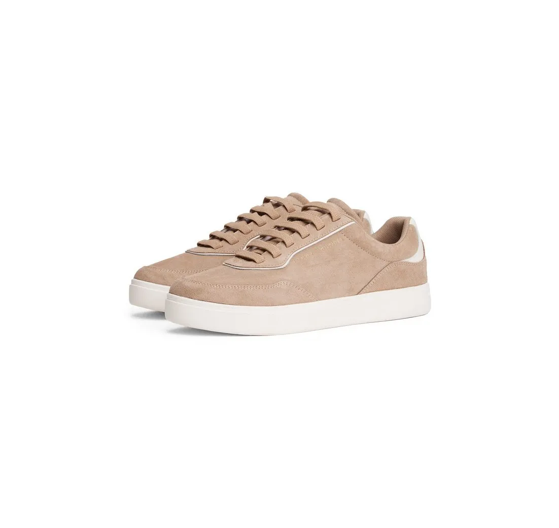 TOMMY HILFIGER CASUAL SUEDE SNEAKER Plateausneaker, Freizeitschuh, Halbschuh, Schnürschuh mit seitlicher Logoprägung