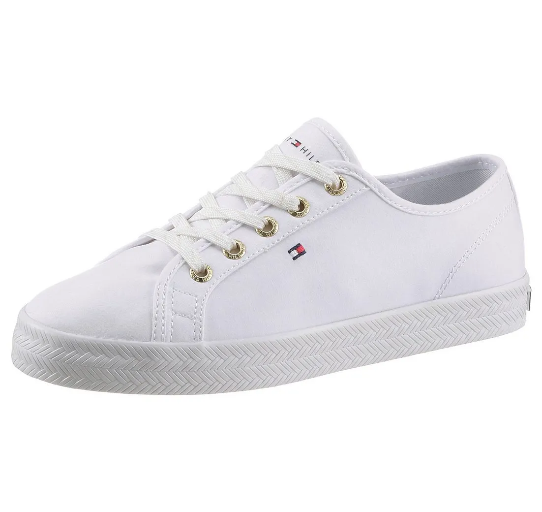 TOMMY HILFIGER ESSENTIAL NAUTICAL SNEAKER Sneaker, Freizeitschuh, Halbschuh, Schnürschuh mit goldfarbenen Ösen