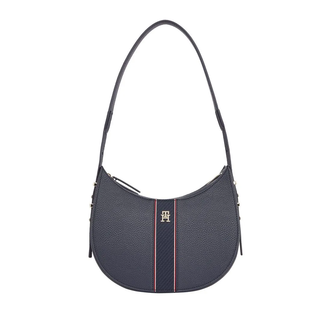Tommy Hilfiger Hobo TH LEGACY SHOULDER BAG, Damen Abendtasche, Henkeltasche, Schultertasche mit TH-Logo