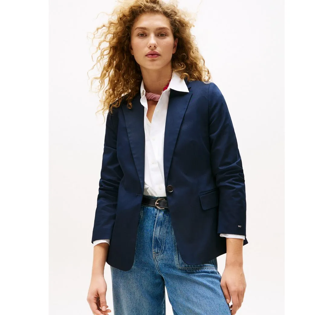 TOMMY HILFIGER Kurzblazer COTTON SLIM BLAZER