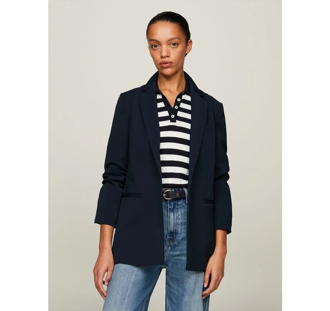 TOMMY HILFIGER Kurzblazer GOLD BUTTON SLIM FIT SB BLAZER mit Rückenschlitz