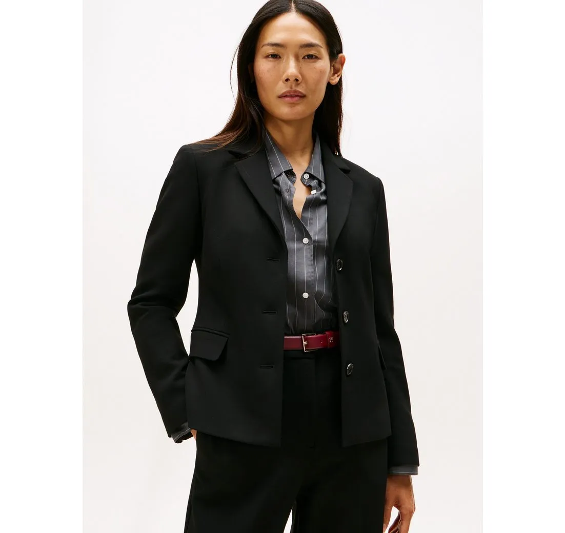 TOMMY HILFIGER Kurzblazer PUNTO TONAL CREST SLIM BLAZER
