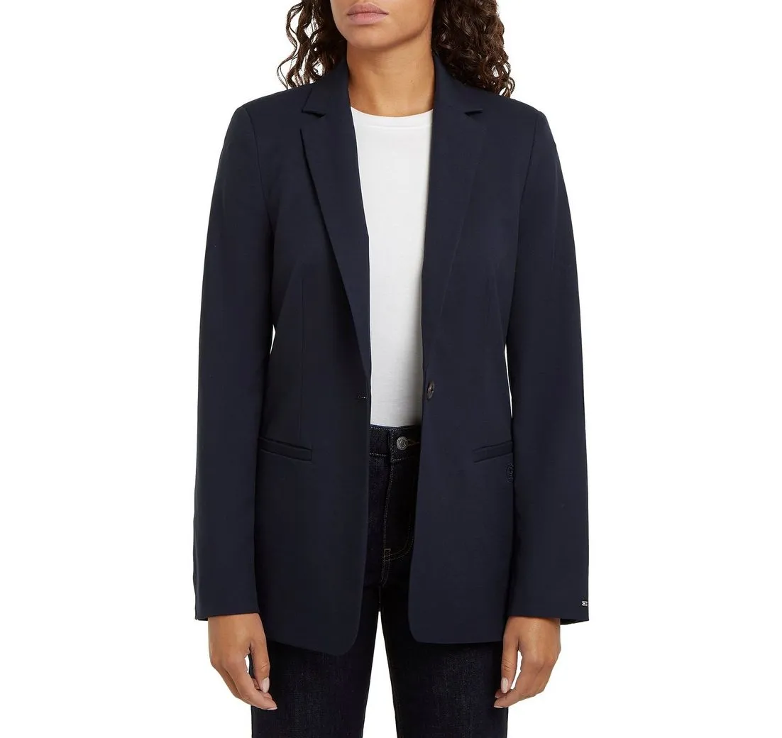 TOMMY HILFIGER Longblazer SMD CORE REGULAR SB BLAZER mit Logostickerei