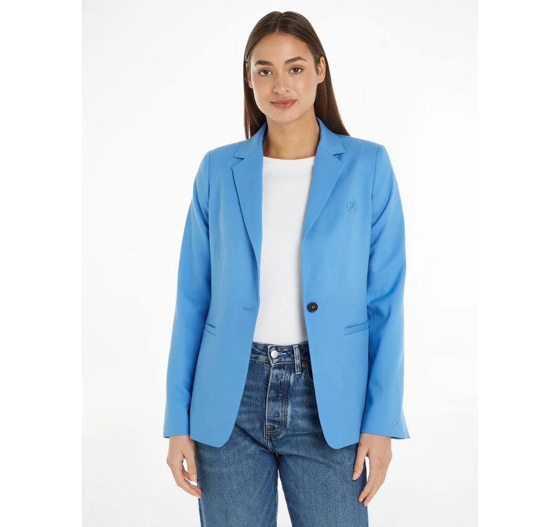 TOMMY HILFIGER Longblazer SMD CORE REGULAR SB BLAZER mit Logostickerei