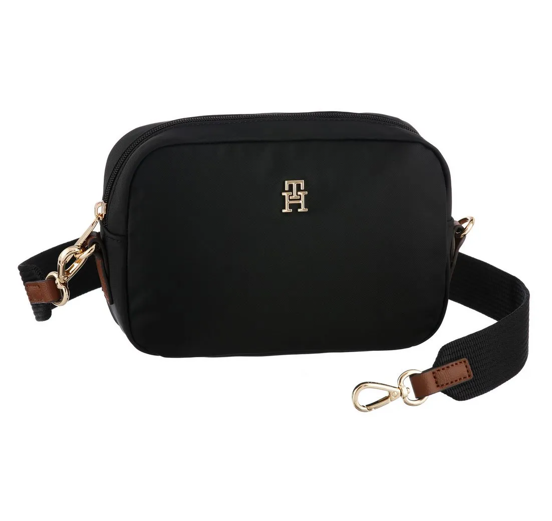 Tommy Hilfiger Mini Bag POPETTE CAMERA BAG, Damen Umhängetasche, Schultertasche mit TH-Schmuckelement