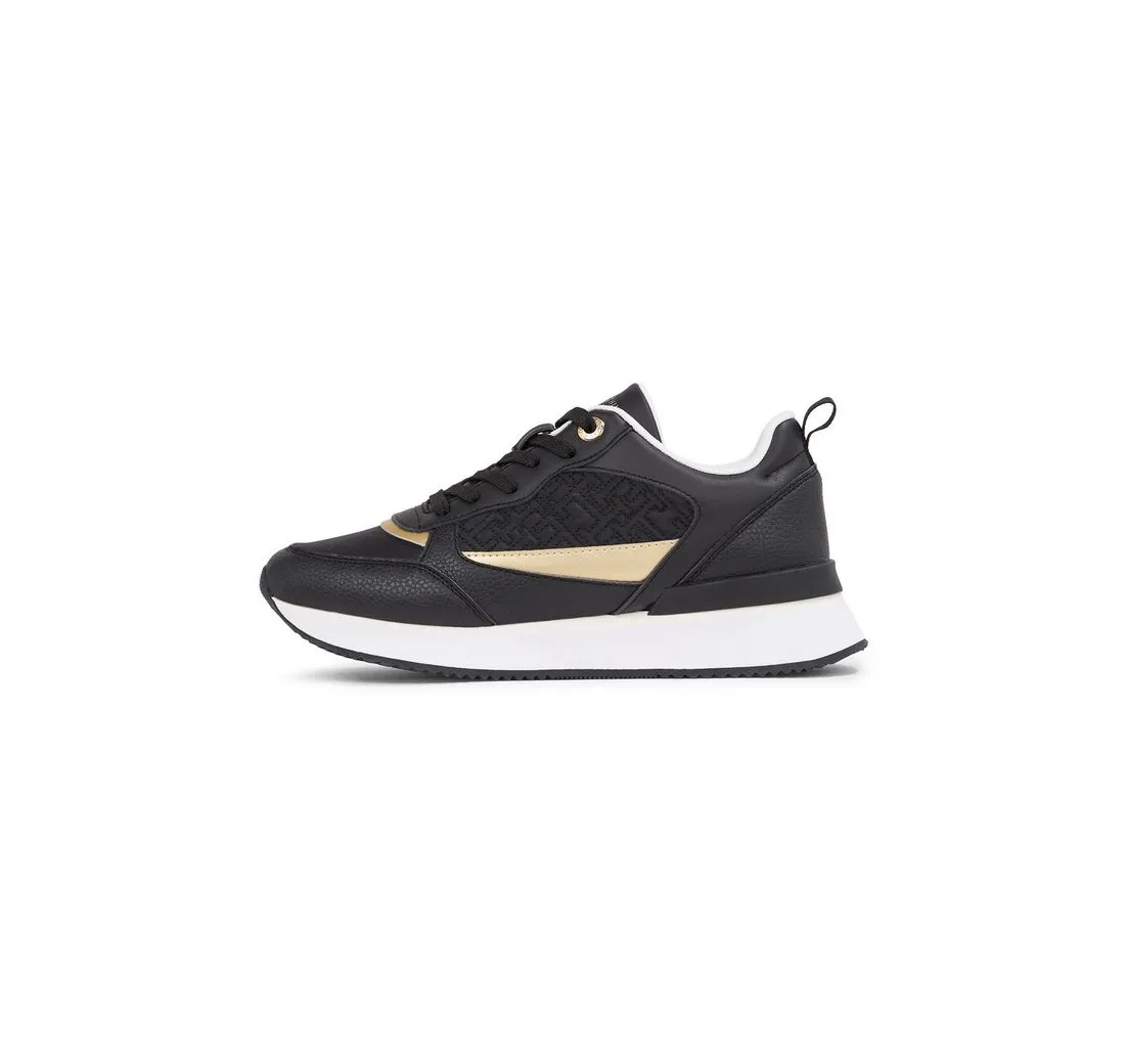 TOMMY HILFIGER MONOGRAM RUNNER Plateausneaker, Freizeitschuh, Halbschuh, Schnürschuh mit TH-Monogramm