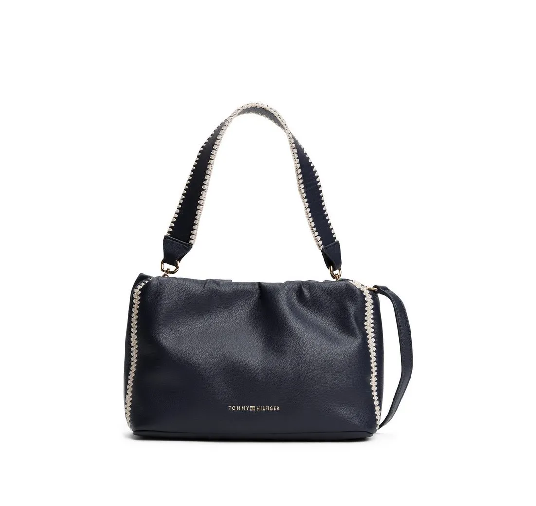 Tommy Hilfiger Schultertasche TH SOFT SUMMER MINI BUCKET, Damen Umhängetasche, Minibag, Clutch mit abnehmbarem Umhängeriemen