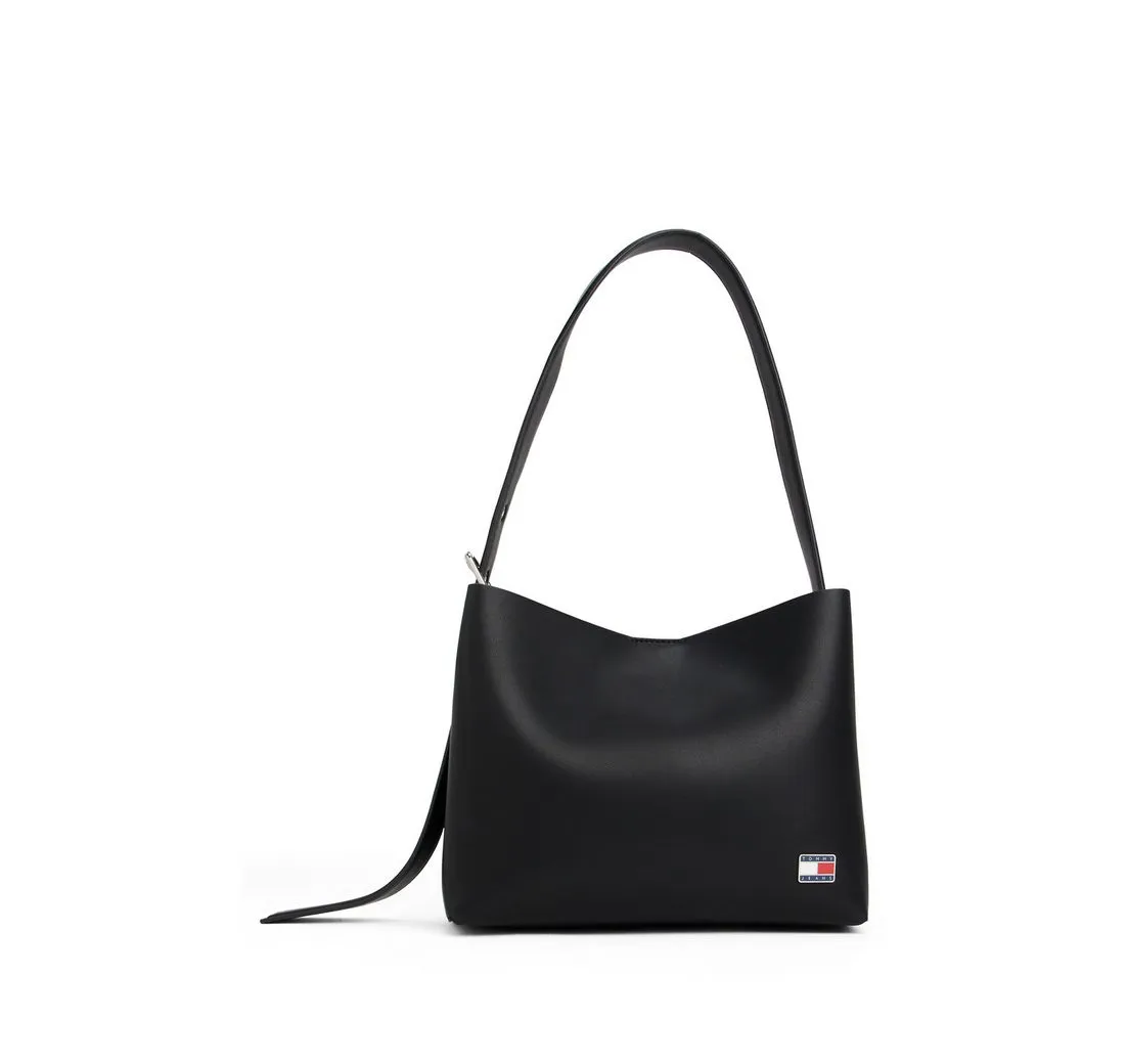 Tommy Jeans Hobo TJW COOL HOBO BAG, Damen Umhängetasche, Schultertasche mit Logoflaggen-Schmuckelement