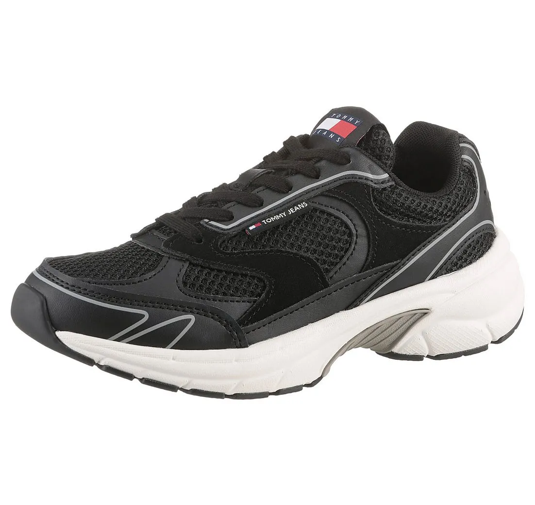 TOMMY JEANS THE CONEY Keilsneaker, Plateau, Freizeitschuh, Halbschuh, Schnürschuh mit Kontrastnähten