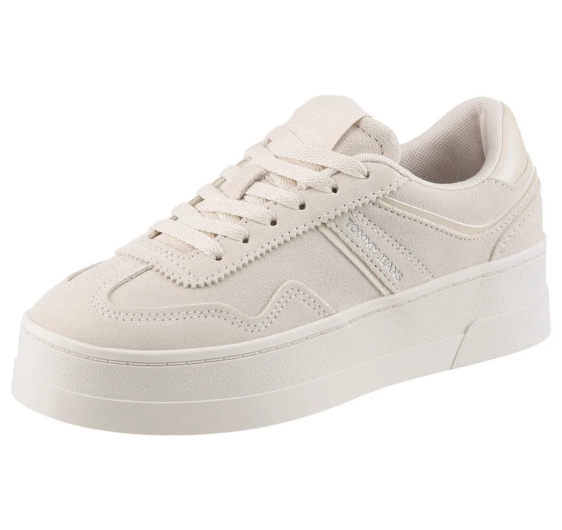 TOMMY JEANS THE GREENWICH FLATFORM ELEVATED Plateausneaker, Schnürschuh, Freitzeitschuh, Halbschuh mit Logo-Aufnäher