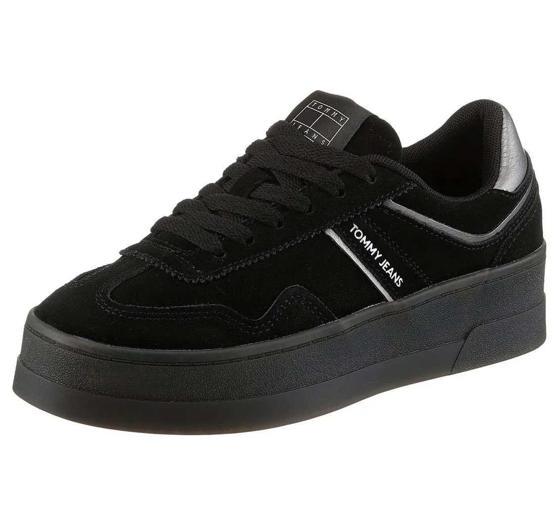 TOMMY JEANS THE GREENWICH FLATFORM ELEVATED Plateausneaker, Schnürschuh, Freitzeitschuh, Halbschuh mit Logo-Aufnäher