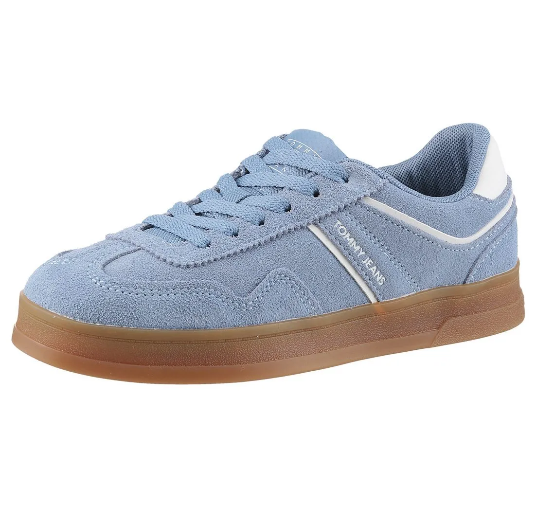 TOMMY JEANS THE GREENWICH SUEDE Plateausneaker, Freizeitschuh, Halbschuh, Schnürschuh mit gepolstertem Schaftrand