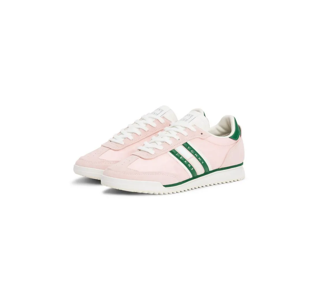 TOMMY JEANS TJW RETRO RUNNER CLEATED Keilsneaker, Freizeitschuh, Halbschuh, Schnürschuh mit Logoschriftzug