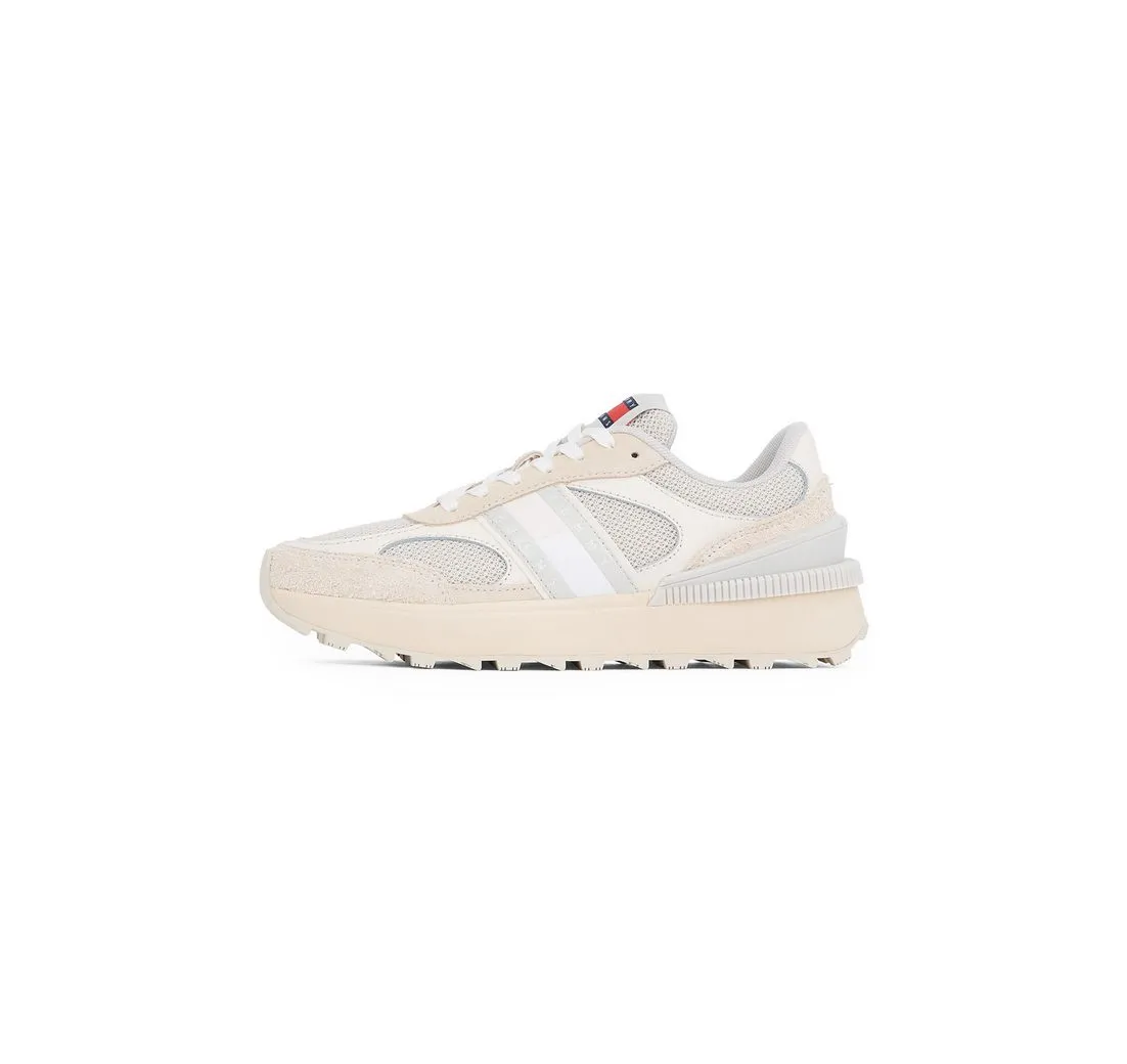 TOMMY JEANS TJW TECH RUNNER Plateausneaker, Freizeitschuh, Halbschuh, Schnürschuh im Materialmix