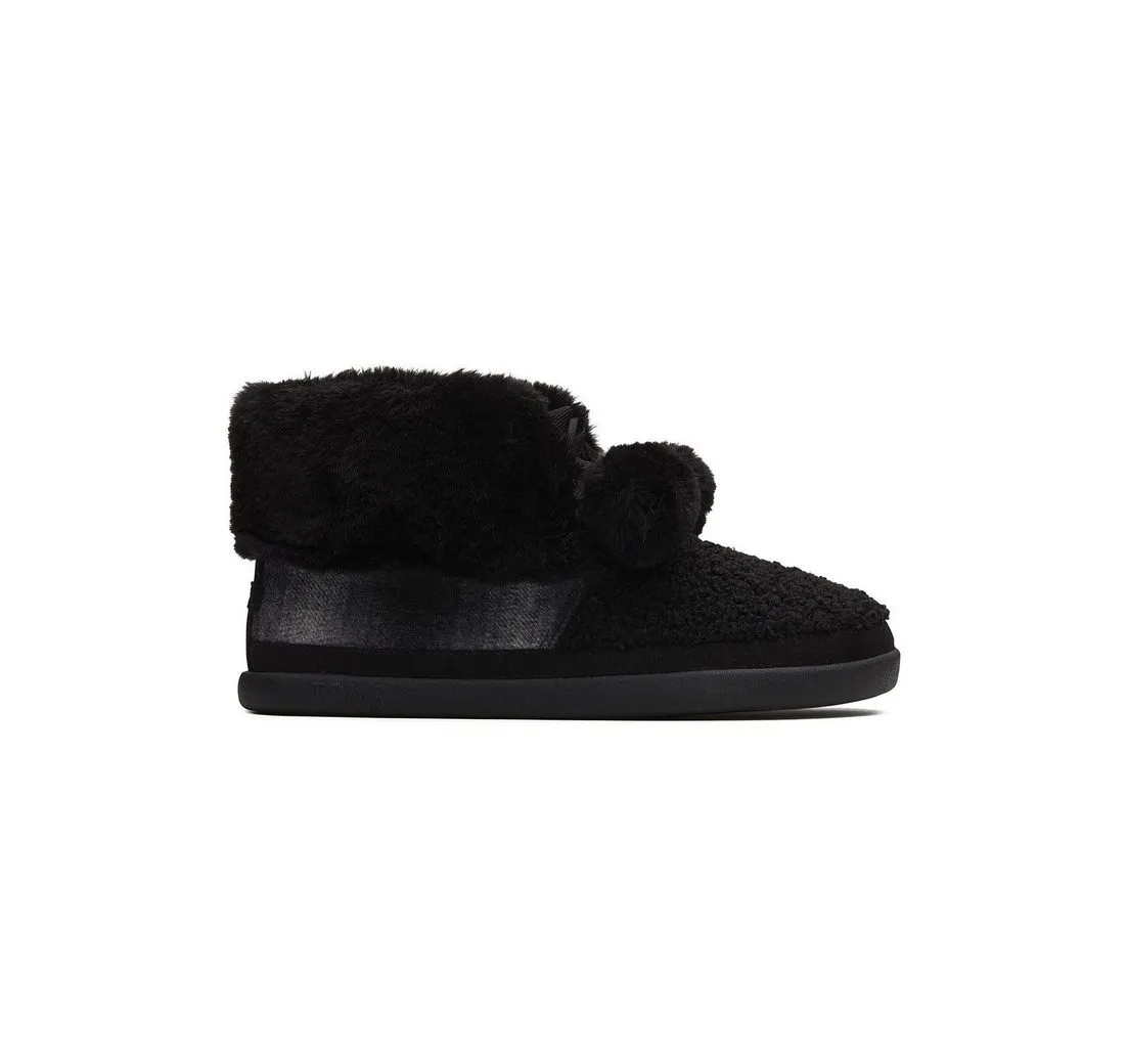 TOMS TOMS Damen Hausschuhe CELESTE 10016814 Black Faux Schwarz Sneaker