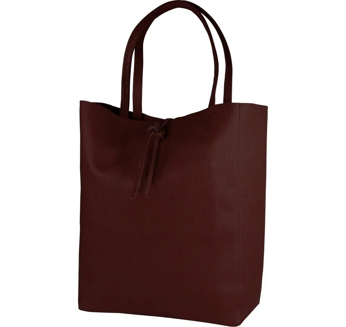 Toscanto Schultertasche Toscanto Damen Shopper Schultertasche (Shopper), Damen Shopper, Schultertasche Leder, rot, bordeaux, Größe ca. 30cm