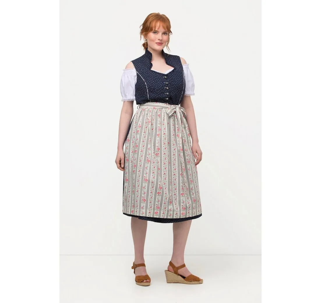 ULLA POPKEN Dirndl Dirndl Herzausschnitt Schmuckknöpfe ärmellos