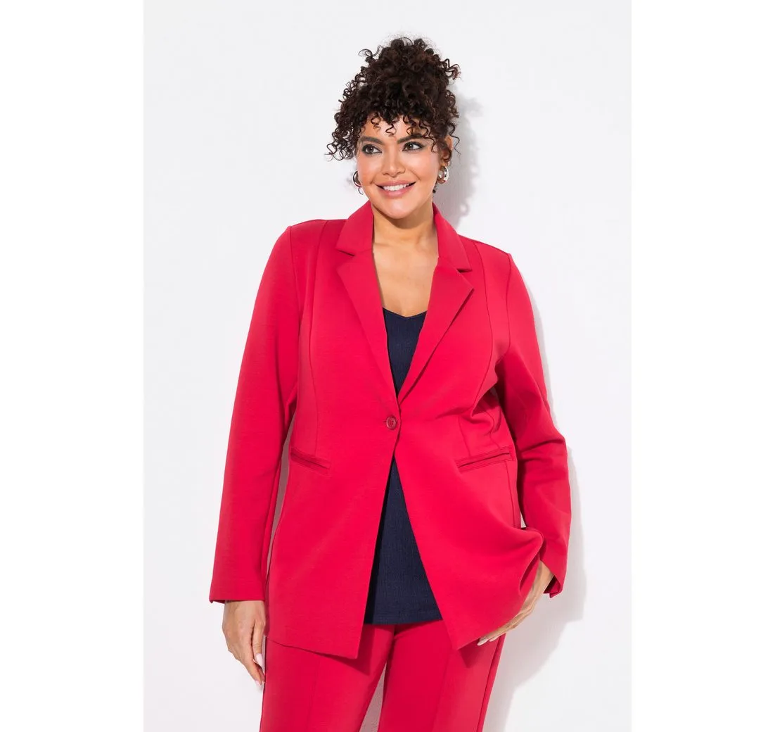 ULLA POPKEN Jerseyblazer Blazer Punto di Roma A-Linie Reverskragen Stretch