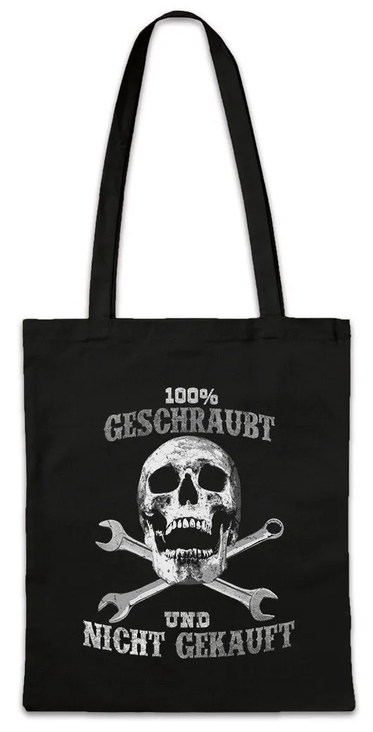 Urban Backwoods Beuteltasche 100% Geschraubt Mechaniker Stofftasche KfZ Car Mechanic Garage Fun (1-tlg), Schrauber Mechaniker Auto Werkstatt