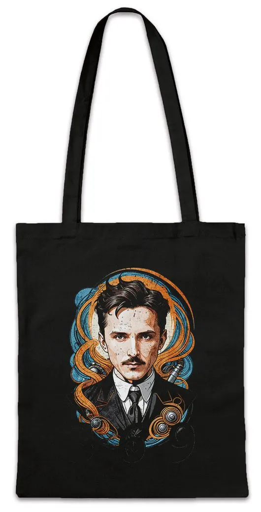 Urban Backwoods Beuteltasche 369 Nikola Stofftasche Electricity Tesla Alternating Coil Current (1-tlg), Wireless Energy Power Radio